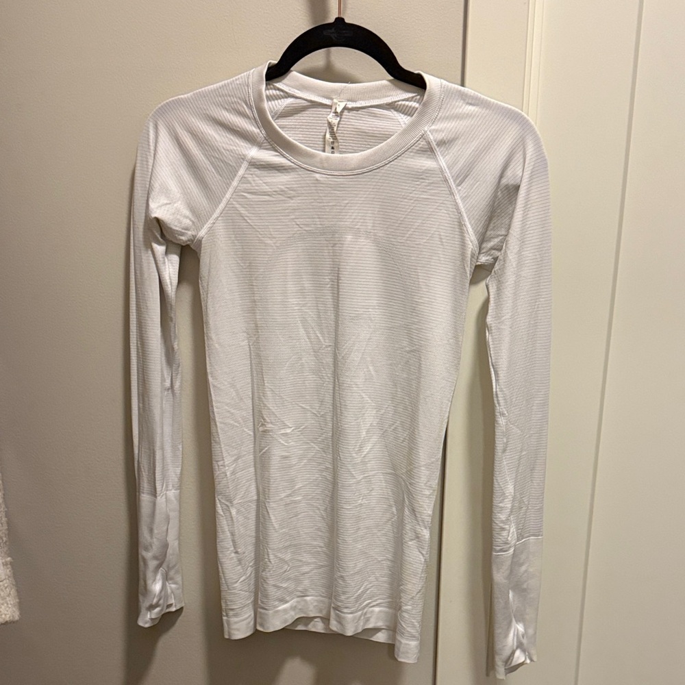 lululemon athletica White Long Sleeve Tee